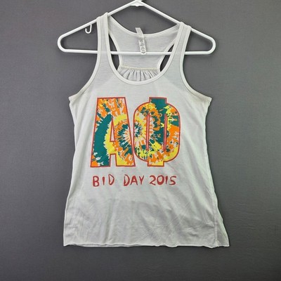 Bella Canvas Alpha Phi Bid Day 2015 Tank Top Women S White Tie Dye Greek Life