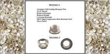 Aerospace Reduced Hex Nut #10-32 Hi-Temp Silver Over Stainless-Steel MS21043-3
