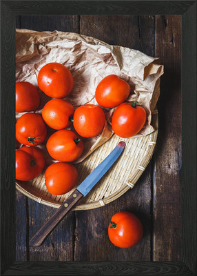 Gerahmtes Wandbild Poster Frische Tomaten Leinwandbild Bild