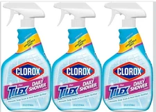 Clorox Plus Tilex Daily Shower Cleaner, 32 Fluid Ounce Spray Bottle, Pack of 3