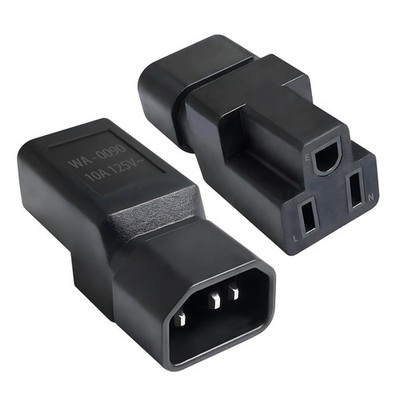 2 Pack IEC C14 to Nema 5-15R Power Adapter