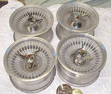 Vintage Corvette C3 Knock Off Wheels Rims Set Of 4 Western 15x8 1969 - 1978 Vintage Corvette C3 Knock Off Wheels Rims Set Of 4 Western 15x8 1969 - 1978