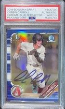 Corbin Carroll 1st Blue /150 Signed PSA Authentic AUTO 9 2019 BOWMAN