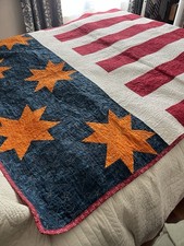 Handmade Quilt Stars and Stripes Americana