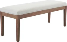 chairus Padded Entryway Bench Linen Upholstered Dining Table Benches Farmhouse