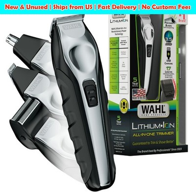 Wahl Lithium Ion All-in-One Mens Beard Trimmer Shaver Grooming Kit 9888-600 NEW