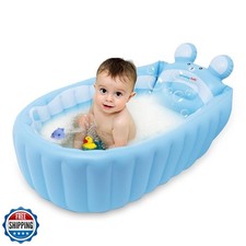 Relaxing Baby  Inflatable Tub,Newborn Bathtub Seat for Infant,Non-Slip Baby