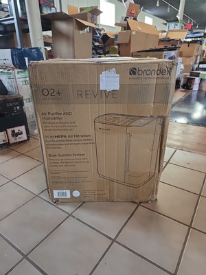 Brondell O2+ Revive True HEPA Air Purifier and Humidifier - White -