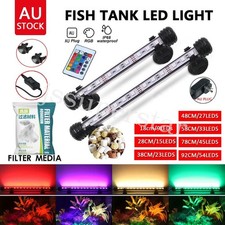 Aquarium Light Fish Tank LED Bar Lamp Pool Submersible Waterproof White Blue RGB
