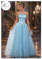 Vintage Blue Ball Gown Size 2 Corset Back Formal Prom Pageant Dress Princess