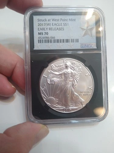 2017(W) NGC MS70 Early Releases American Silver Eagle Dollar Struck @ West Point