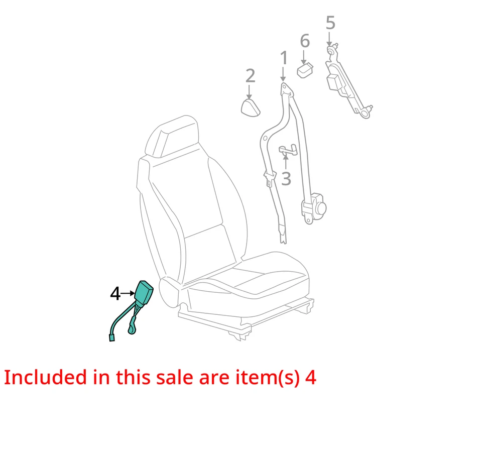 Seat Belt Front Driver Buckle Fits 06-09 G6 730307 Foto 3 de 4