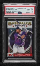 2020 Topps Finest Flashbacks Black Refractor 6/25 Sam Hilliard PSA 10 GEM MT v9t