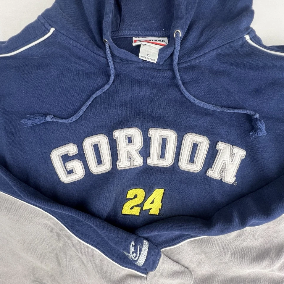 De Colección Jeff Gordon NASCAR Motorsports Sudadera con Capucha Manga Larga Sudadera Gris Azul XL Foto 3 de 4