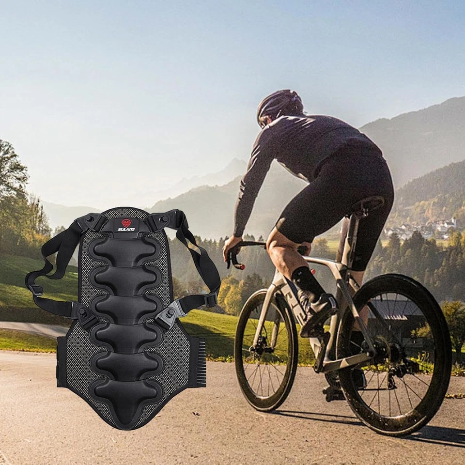 Paraschiena Moto, Protezione Spessa Staccabile Cuscino, Misura Universale Uomo E - Immagine 2 di 4