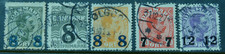 Denmark 1921/27 5 stamps SG 213, 216/7, 235, 237 Used cat £25.30