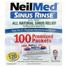 NeilMed Sinus Rinse All Natural Relief 100 Premixed Packets All-Natural,
