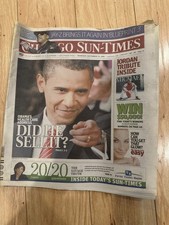 Chicago Sun-Times Sept 10 2009 Complete Newspaper Obama Jay-Z Jordan Tribute Chicago Sun-Times Sept 10 2009 Complete Newspaper Obama Jay-Z Jordan Tribute