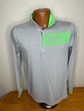 Boy's Under Armour 1/2 Zip Pullover Athletic Youth Extra Large XL - Gray - Poly