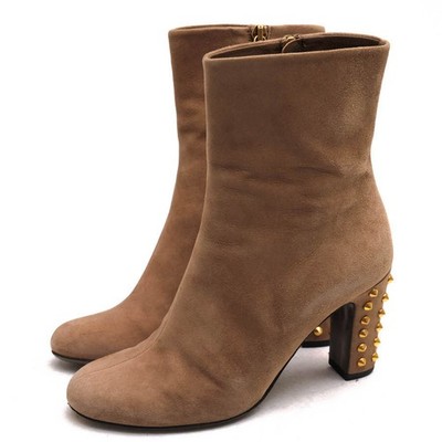 Womens GUCCI GUCCI Mid Boots 297200 Cowhide Heel Studs