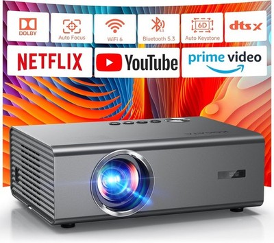 4K Smart Projektor für Schlafzimmer | 1200 ANSI, kompatibel mit Netflix & HDR10 | KO