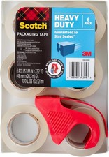 Heavy Duty Shipping Packing Tape, Clear, Shipping and Packaging Supplies, 1.88