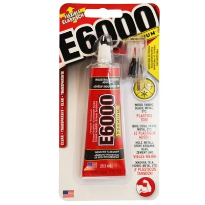 E6000 PREMIUM Industrial Strength Adhesive with Precision Tips