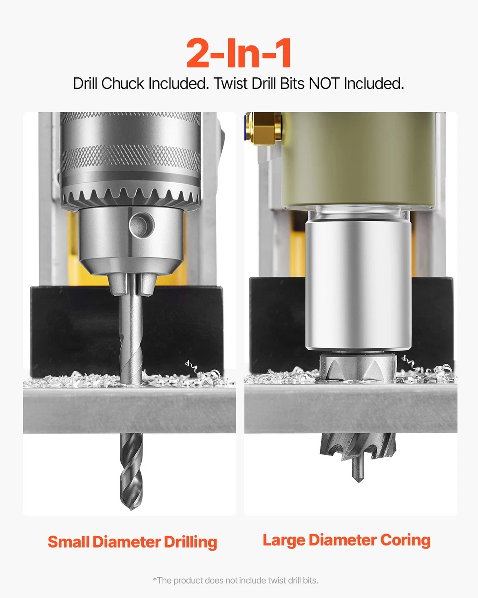 Taladro magnético VEVOR 1400 W taladro de columna eléctrica magnético 12500 N