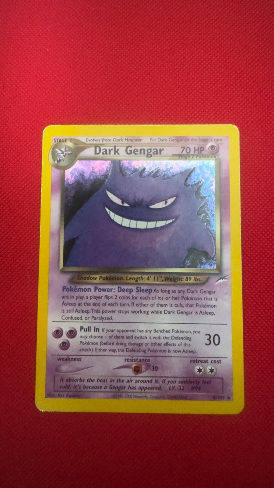Dark Gengar #6 Pokemon Neo Destiny