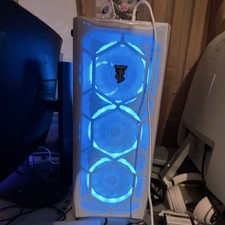 AMD Ryzen 7 2700 Desktop PC RX 580 32GB RAM 932GB SSD RGB White Tower