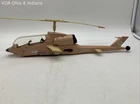 GI Joe Dragonfly XH-1 Helicopter Hasbro 1983 Vintage Tan Desert Force Loose