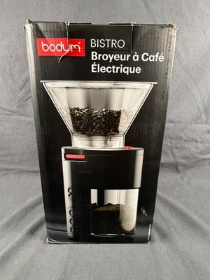 Bodum Bistro 11750 Electric Burr Coffee Grinder Black w/ Manual   Brand New