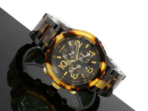 Nixon NIXON watch 42-20 CHRONO A037-679 ALL BLACK TORTOISE A037679 TI - Image 2 of 3