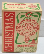 Wheaton Commemoratives 1973 Limited Edition Christmas Decanter w/original box