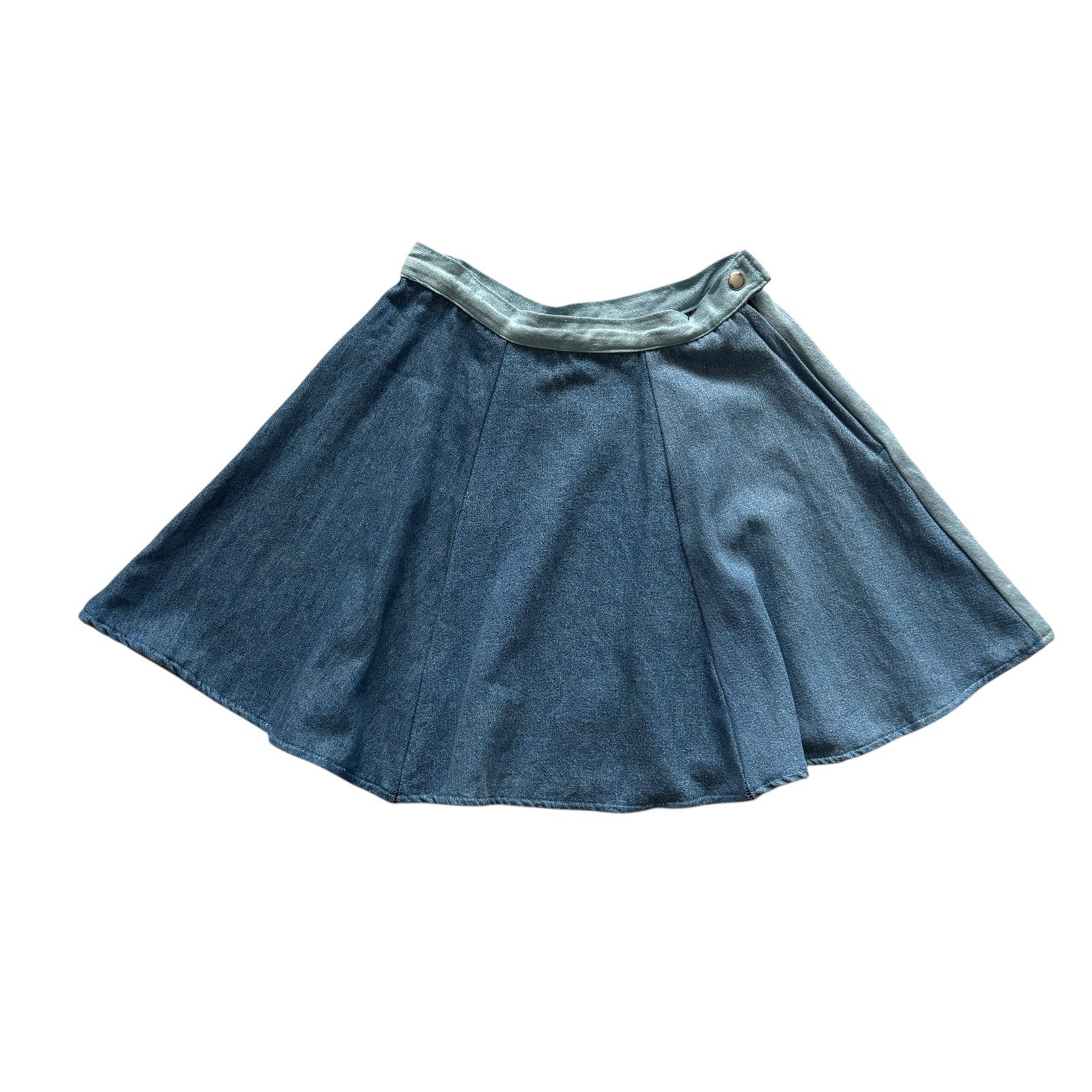 Vintage Skirt 80s 90s Patchwork Panelled Denim Mini Retro New Wave 6 image 3