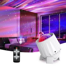 Northern Lights Projector, Rechargeable Battery Star Night Light with Bluetoo...