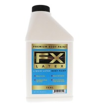 FX Latex - Teal - 16 oz - Face and Body Paint, Ideal for Halloween, Cosplay