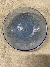 Fire and Light Glass - Cobalt Small Plate" 4 3/4" Diameter -Used
