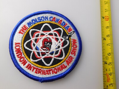 MOLSON CANADIAN BEER LONDON INTERNATIONAL AIR SHOW PATCH VINTAGE BREWERY BADGE