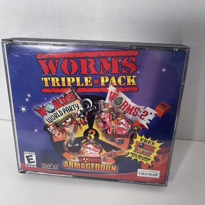 Worms Triple Pack (PC, 2002) World Party, Worms 2, Armageddon