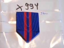 Ordensband Bandschluppe gen&auml;ht blau rot gestreift 37mm 1 St&uuml;ck  (x994)