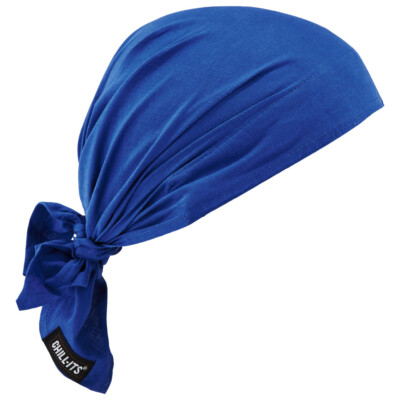 Ergodyne Kühlendes Kopf-Dreiecktuch mit Kühltuch Chill-Its 6710CT, blau 12587
