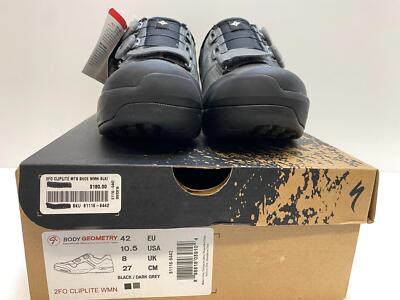 new Specialized 2FO CLIPLITE BOA  ATB gravel XC WOMEN'S SHOE 36 Black/Grey
