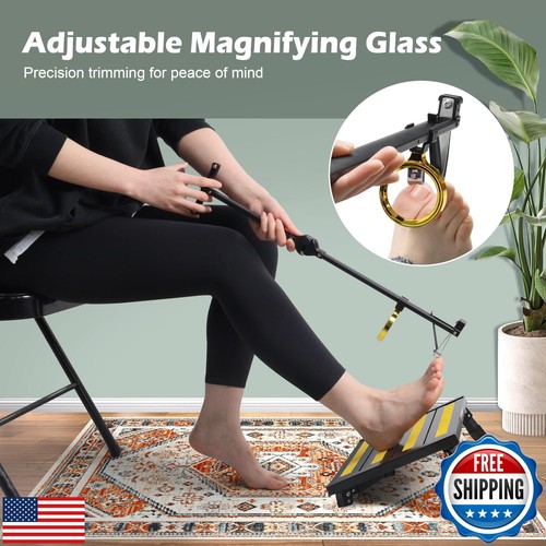 Foldable Extended Long Handle Toenail Clippers with Magnifier-4mm Wide Jaw an - Picture 3 of 5
