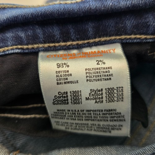 Citizens of Humanity Jeans Women's 26 Blue Avedon Low Rise Skinny Dark Wash - Picture 8 of 21
