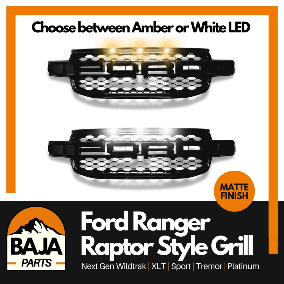 Ford Ranger Raptor Grill Matte Finish Next Gen 2022+ Wildtrak XLT Sport Platinum - image 3 of 4