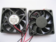2 pcs Brushless DC Cooling Fan 9 Blade 5V 6015S 60x60x15mm 2 Wire Sleeve Bearing