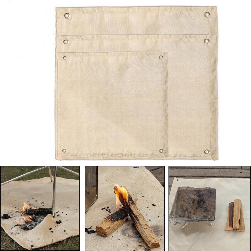 BBQ Fireproof Mat Fire Pit Mat for Decking Camp Grill Mat Flame