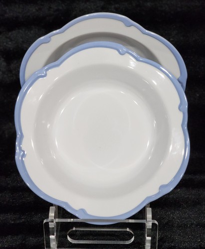 6 Shabby Chic Floral Hydrangea Blue White Melamine Plates & Bowls Spring Summer - Picture 4 of 20