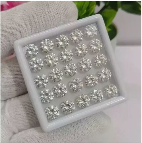 Natürlicher weißer Saphir Rundschliff 6x6 mm Ringgröße lose zertifiziert Edelstein 15 Stck. - Bild 3 von 5